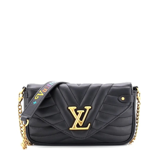 Louis Vuitton Handbags - Louis Vuitton Black Quilted Crossbody with Gold Details